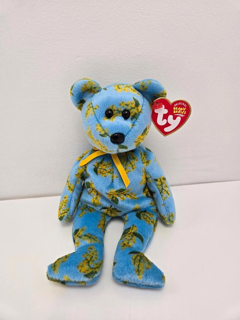 Ty Beanie Baby “Ocker” the Flowered Bear - Asia Pacific Exclusive (8.5 inch)